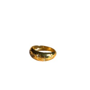 Chunky Rhinestone Gold Band