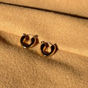 Curved Gold Mini Huggies