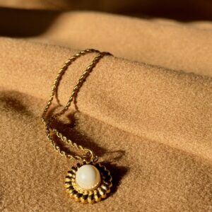 Pearl Medallion Necklace