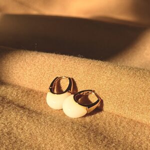 Sculptural Gold Hoop Mini Earing