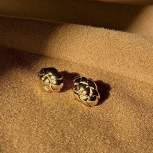 Sculptural Gold Stud Earrings