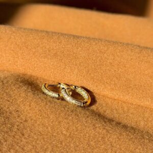 Pavé Rhinestone Mini Hoops