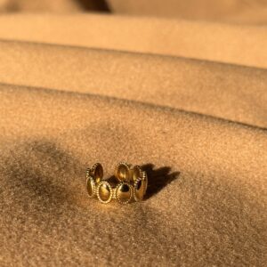 Textured Gold Cut-Out Band Ring