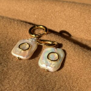 Irregular Pearl Drop Earrings